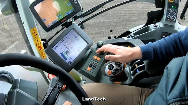 Как управлять новым трактором CLAAS Axion 940 с автопилотом! Работа с культиватором LEMKEN Korund 8