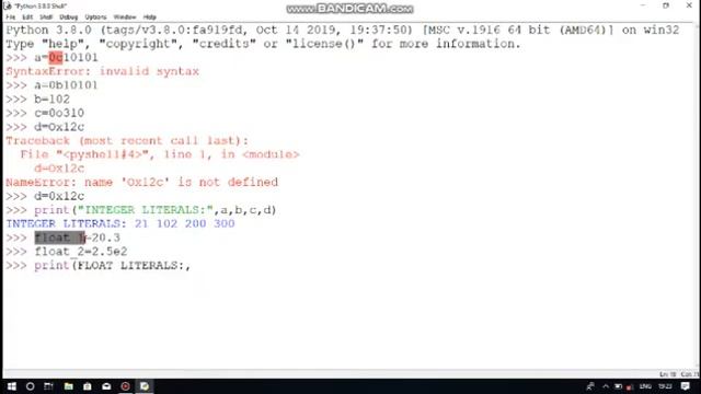 Demonstration of Numeric Literals||how to code||Programming concept...