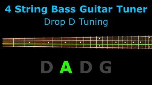 4 String Bass Guitar Tuner - DROP D TUNING