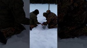 Рыбалка  в Архангельской области в зимний период (день 2)