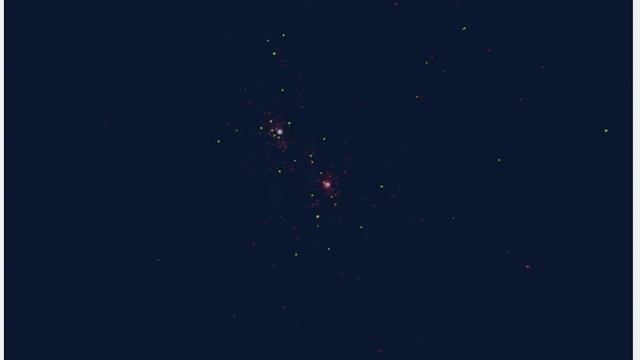Spherical Star Cluster Collision Particle System Simulation смотреть онлайн