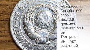 Цена Монеты 20 копеек 1929 год