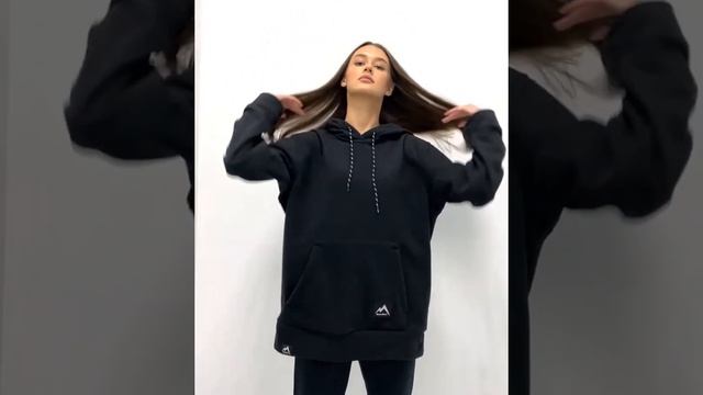 Худи флисовая женская Black смотреть онлайн