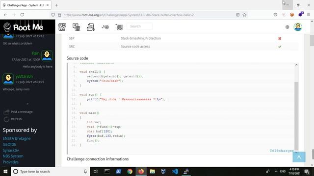 Root Me ctf : ELF x86 - Stack buffer overflow basic 2 solution смотреть онлайн