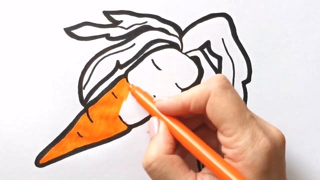 Как нарисовать МОРКОВЬ / раскраска для детей / Нарисуй Ка смотреть онлайн