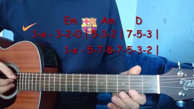 Легкая и простая мелодия на гитаре