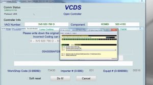 Кодирование VCDS - отображение место в баке