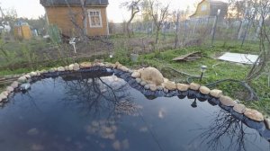 Начинаем декорирование. Пруд своими руками на участке 4,5 сотки.