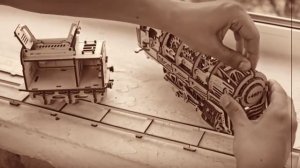 3D конструктор из фанеры. Модель паровоза