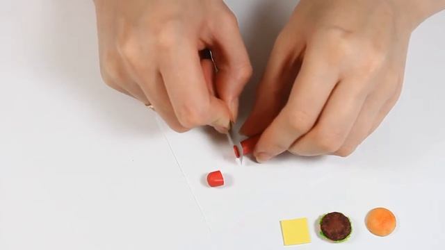 Кулинарная миниатюра. Гамбургер из FIMO. смотреть онлайн