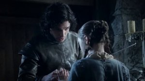 Игра престолов Джон Сноу прощается с Арьей и дарит меч.John Snow says goodbye to Arya and gives