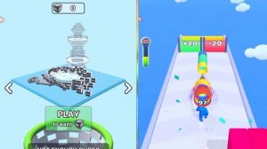 ?Jelly Run 2048 (Big Update) vs layer man 3d: run and merge Gameplay Walkthrough Level part #20