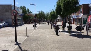 Waterlooville shops in the sun