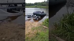 Лёгкий подъём лодки ПВХ 4,2 на лафет МЗСА