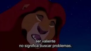 The Lion King (1994) - Mufasa teaches Simba a lesson (Spanish subs)