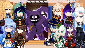 Genshin impact Characters Reaction to Poppy playtime 3 || Genshin impact || Poppy playtime || 👻💜✨