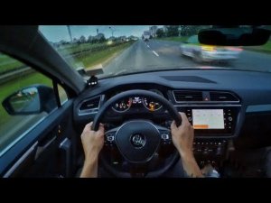 VW TIGUAN 1.4 DSG передний привод 0-100. Яндекс карты и АВТОПАРКОВКА