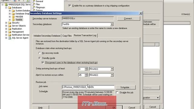 Log Shipping Configuration in sql server 2005 смотреть онлайн