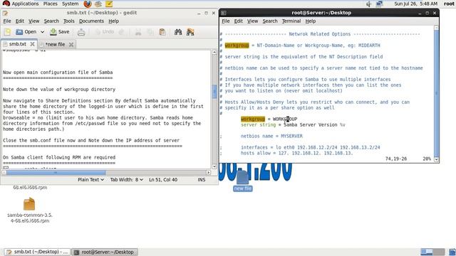 SAMBA server configuration tutorial RHEL 6 part 1 in hindi смотреть онлайн