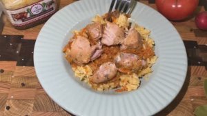Свинина тушёная с Рисом