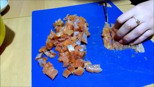 Салат с семгой или форелью