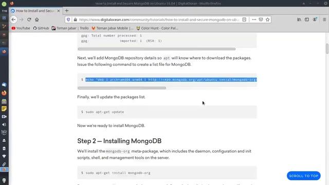 Install MongoDB pada Ubuntu Server смотреть онлайн