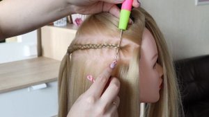 Цветные пряди из канекалона. Наращивание