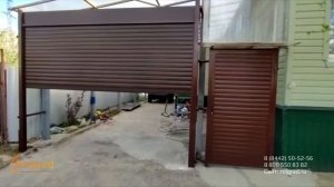 Рольворота с дверью из одного профиля RH77 DoorHan