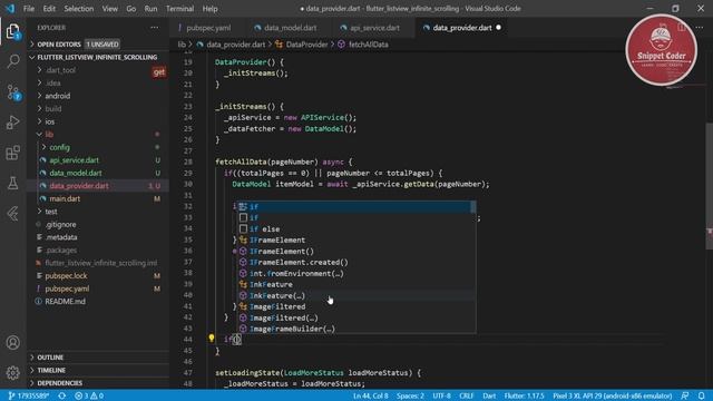Pagination Infinite Scrolling with Flutter