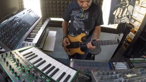 MatrixBrute controlled by the Yamaha EZ- EG Midi Guitar