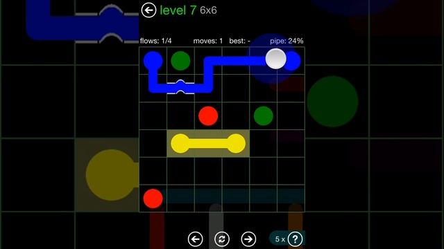 Flow Free Bridges Classic Pack 6x6 Level 7 Walkthrough