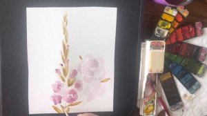 WATERCOLOR GLADIOLUS | easy flower painting tutorial | beginner art class