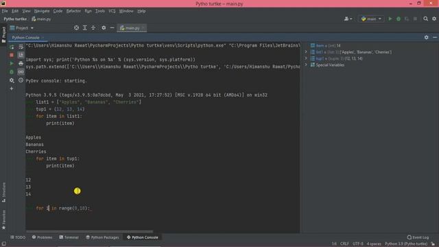 For Loop In Python Core concept || Nested Loop || Basics for beginners || #Himanshu #codewithharry