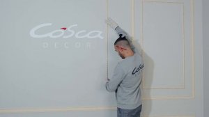 Монтаж интерьерного багета Cosca (молдинг)