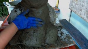 Слон из цемента. Фигурка для сада. Часть 1,