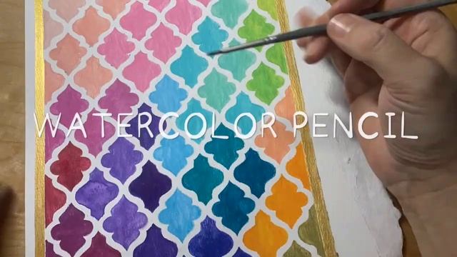 Watercolor Pencil Pattern Design смотреть онлайн