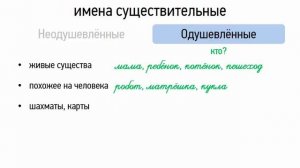 Одушевлённые и неодушевлённые имена существительные (6 класс, видеоурок-презентация)