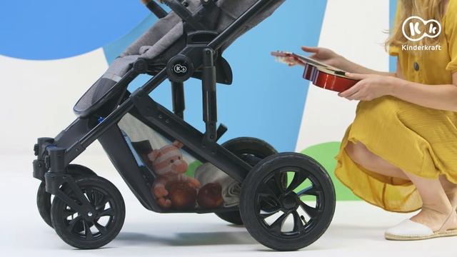 Căruciorul pentru copii 2 în 1 PRIME Kinderkraft până la 22 kg cu suspensie pe cadru și roți смотреть онлайн