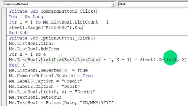 Transaction Compound entry Excel VBA