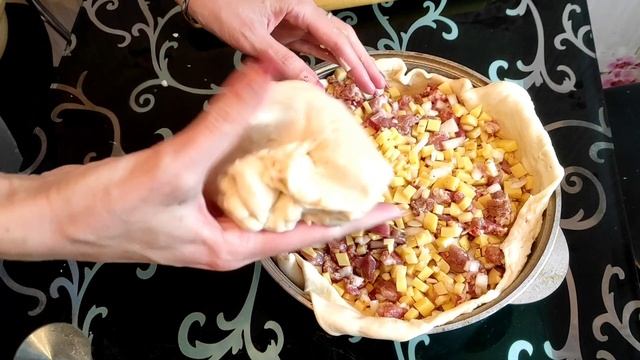 Национальный татарский большой пирог. Зур бэлиш (большой бялиш). смотреть онлайн