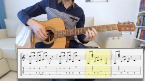 Pink Floyd - Another Brick In The Wall (fingerstyle guitar cover, tabs)