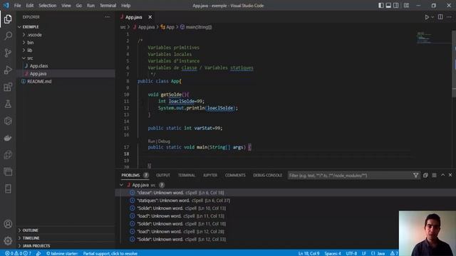 انواع المتغييرات Java 5-primitive and instance and local and static and Final variables смотреть онлайн
