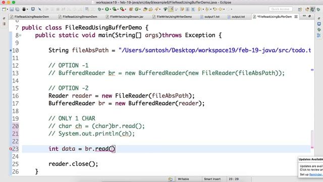 Day-9 #Read and #Write file using #BufferedReader and #BufferedWriter in #Java. смотреть онлайн