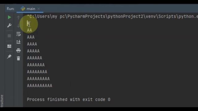 Pattern in two lines# Python#hourshacking #python #pattern #pycharm