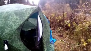 Испытание палатки СТЭК 3 Куб дубль, зима - лето