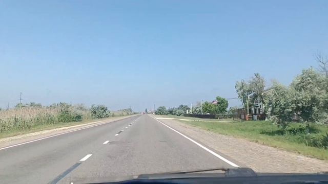 Отдых на море! Дорога от Темрюка через Голубицкую до Пересыпи к нам на базу отдыха. 22 июня 2023// смотреть онлайн