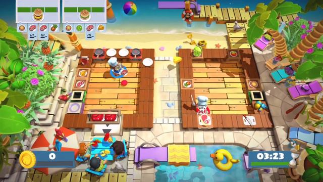 Overcooked2 SURF N TURF 1-3 오버쿡!2 PS gameplay score: 891