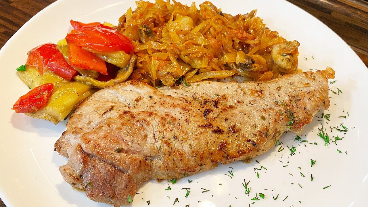 Стейк из свинины ,2 минуты с каждой стороны! смотреть онлайн