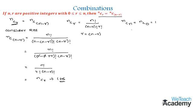 012-Proof Of Theorem On Combinations ⧸ Permutations And Combinations ⧸ Maths Algebra