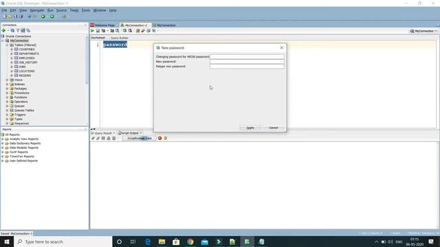 How to change schema Password Using Oracle SQL Developer or SQL Plus?||Oracle SQL Developer Tutoria
